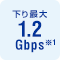 下り最大1.2Gbps※1