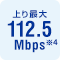 上り最大112.5Mbps※4